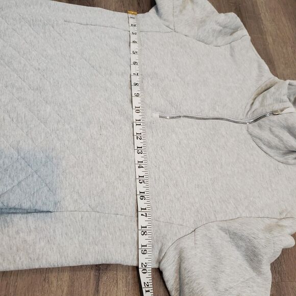 Lululemon Forever Warm Quilted Jacket 8 Grey Quarter Zip Outdoors Athleisure - Picture 8 of 13